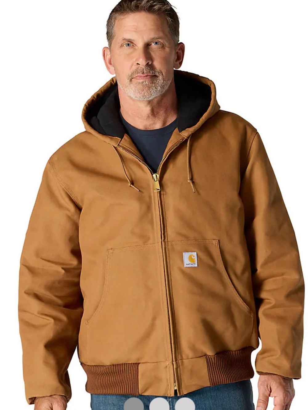 LN Carhartt Men’s Iconic Duck Hooded Insulated Zip-Front Coat - Sz XXL Tall